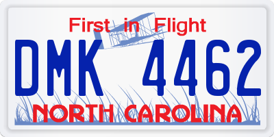 NC license plate DMK4462