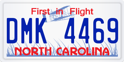NC license plate DMK4469
