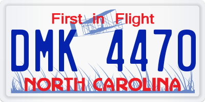 NC license plate DMK4470