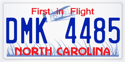 NC license plate DMK4485