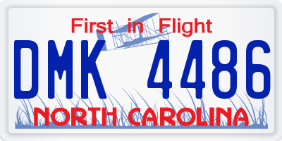 NC license plate DMK4486