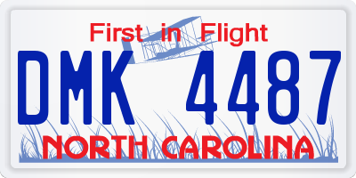 NC license plate DMK4487