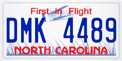 NC license plate DMK4489