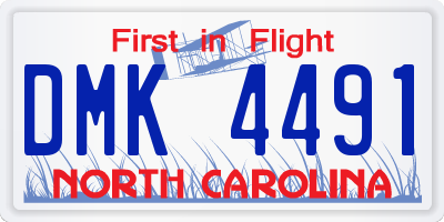 NC license plate DMK4491