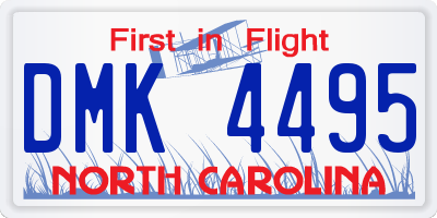NC license plate DMK4495