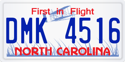 NC license plate DMK4516
