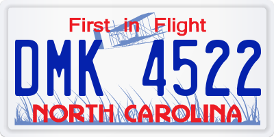 NC license plate DMK4522