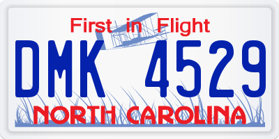 NC license plate DMK4529