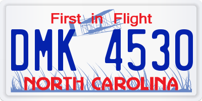 NC license plate DMK4530