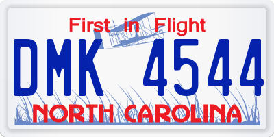 NC license plate DMK4544