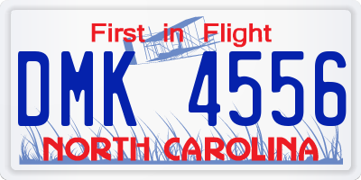 NC license plate DMK4556