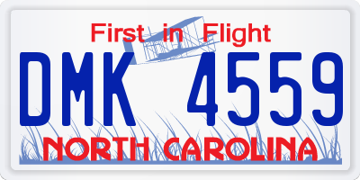 NC license plate DMK4559