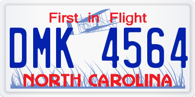NC license plate DMK4564