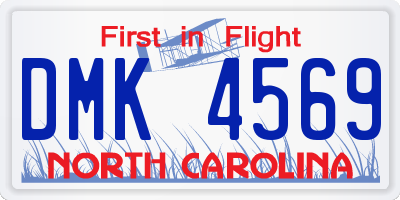 NC license plate DMK4569