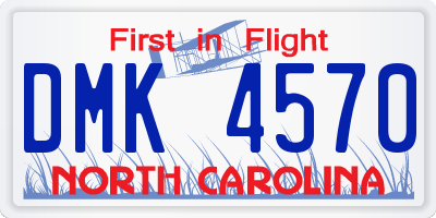 NC license plate DMK4570