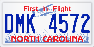 NC license plate DMK4572