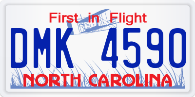 NC license plate DMK4590