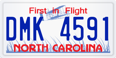 NC license plate DMK4591