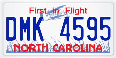 NC license plate DMK4595