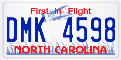NC license plate DMK4598