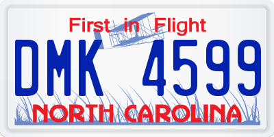 NC license plate DMK4599