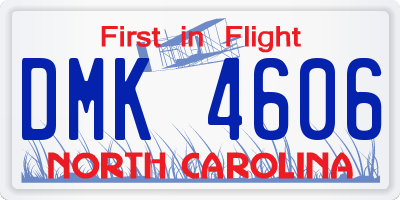 NC license plate DMK4606
