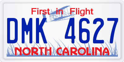 NC license plate DMK4627