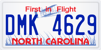 NC license plate DMK4629