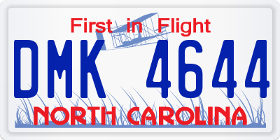 NC license plate DMK4644