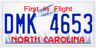 NC license plate DMK4653