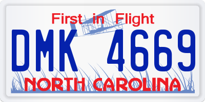 NC license plate DMK4669