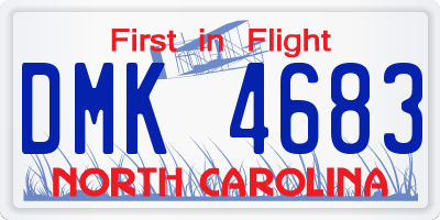 NC license plate DMK4683