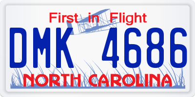 NC license plate DMK4686
