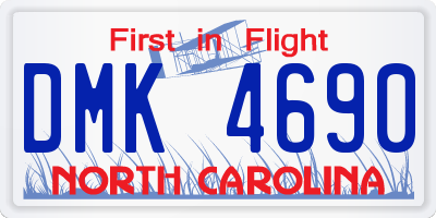 NC license plate DMK4690