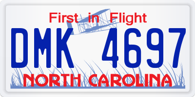 NC license plate DMK4697