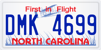 NC license plate DMK4699