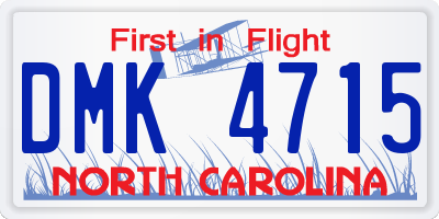 NC license plate DMK4715