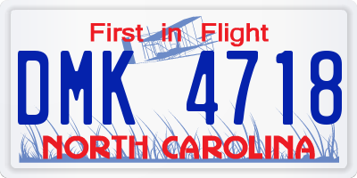 NC license plate DMK4718