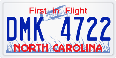 NC license plate DMK4722