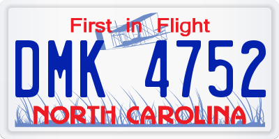 NC license plate DMK4752