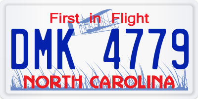 NC license plate DMK4779