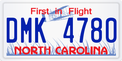 NC license plate DMK4780