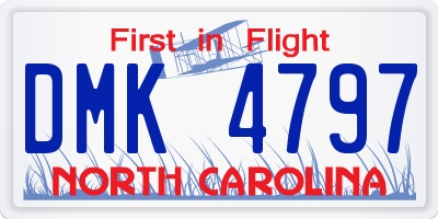 NC license plate DMK4797