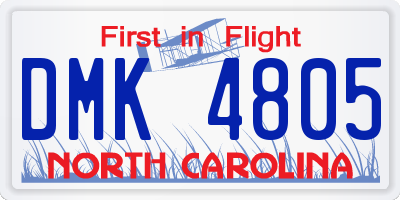 NC license plate DMK4805