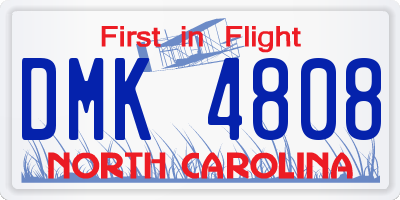 NC license plate DMK4808