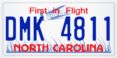 NC license plate DMK4811