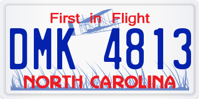 NC license plate DMK4813