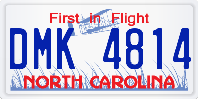 NC license plate DMK4814