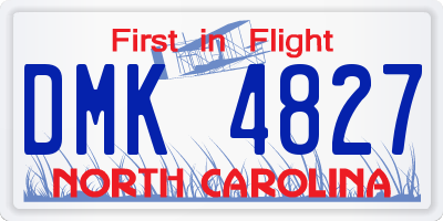 NC license plate DMK4827