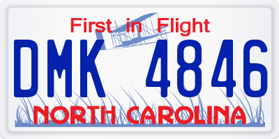 NC license plate DMK4846